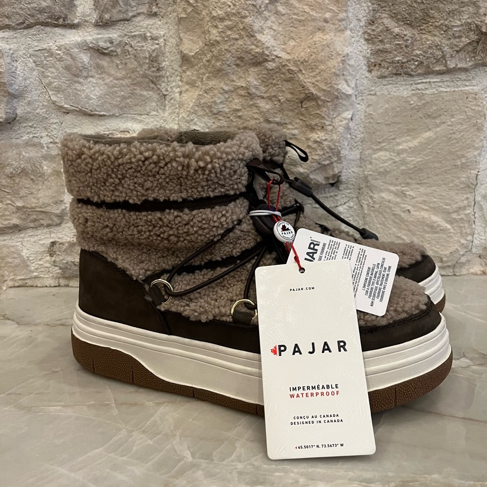 Pajar Brown and Cream Waterproof Boots